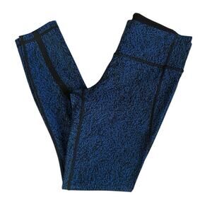 Lululemon Blue Black Leggings Size 4